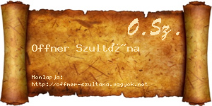 Offner Szultána névjegykártya